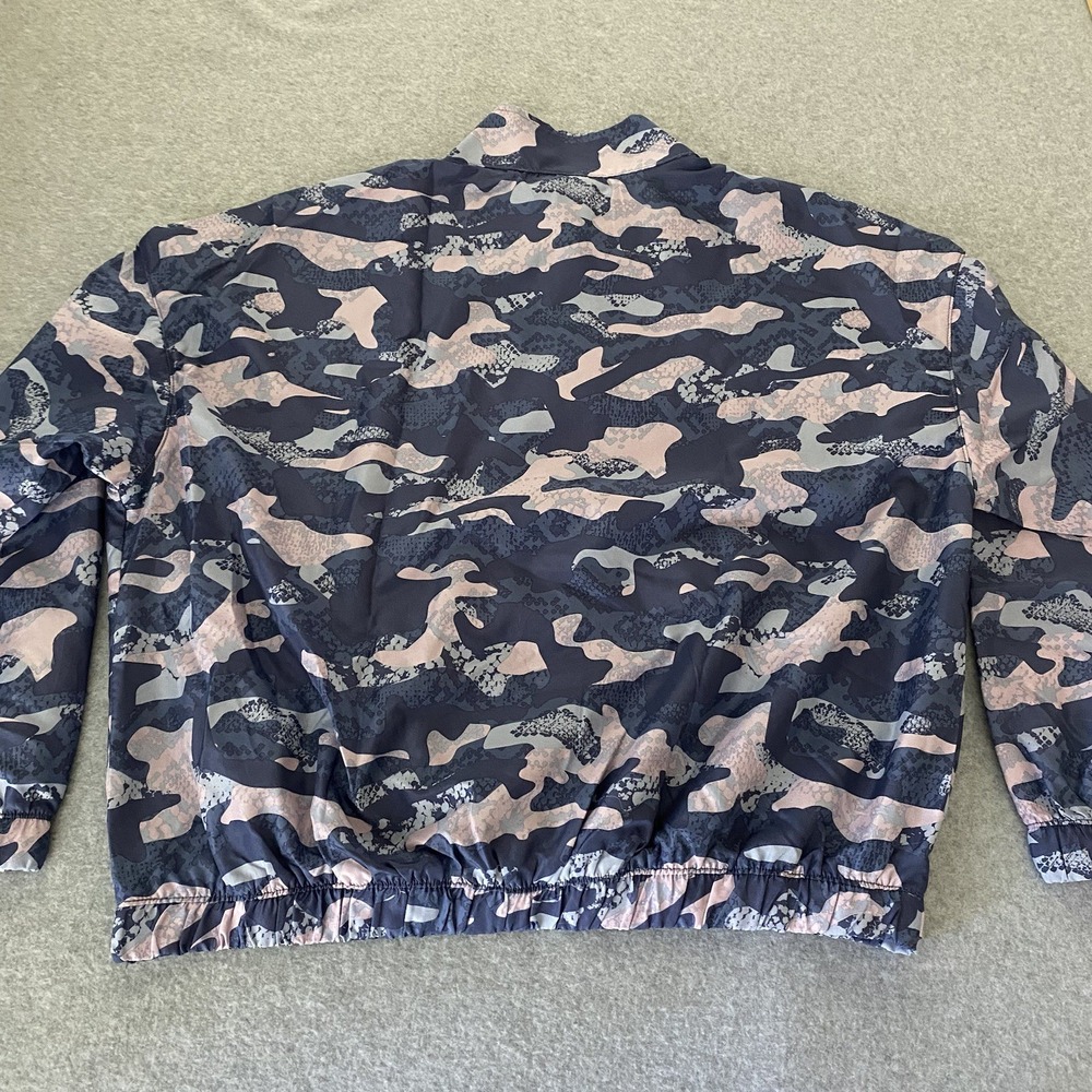 Reebok Camo Quarter-Zip Windbreaker Jacket Women's Large‎ Purple Pink Pullover - Picture 9 of 13